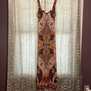 Paisley print maxi with bead details